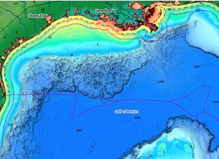 C-Map Reveal with Shaded Relif Bathymetry