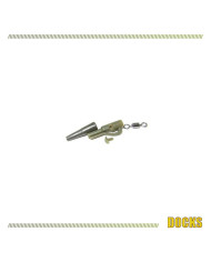 Docks Safety Lead Clips W/Tails W/Swivel Pin Green 32mm
