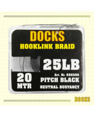 Docks Hooklink Braid Neutral Buoyancy Pitch Black 25lb 20m Docks Hooklink Braid Neutral Buoyancy Pitch Black 25lb 20m