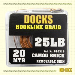 Docks Hooklink Braid Removable Skin Camou Brick 25lb 20m