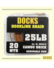 Docks Hooklink Braid Removable Skin Camou Brick 25lb 20m