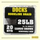 Docks Hooklink Braid Removable Skin Camou Brown 25lb 20m