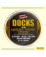 Docks Liquid Wire Leader Snake Brown 40lb 10m