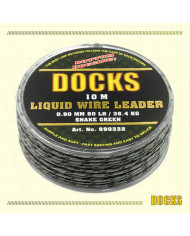 Docks Liquid Wire Leader Snake Green 40lb 10m