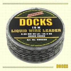 Docks Liquid Wire Leader Snake Green 80lb 10m