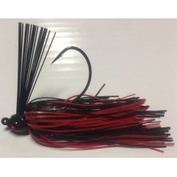 Hillbilly Poisen 1Oz Weedless Heavy Cover Jig Black and Red