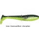 Dragon V-Lures Invader Chartreuse / Black Silver Glitter  4"