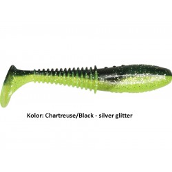 Reaction Lures 3 Vibra-Fin Ultimate Swimming Leech Lure Chartreuse  16-Count