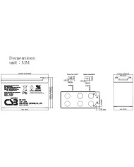 CSB GP1272 7-2 A-H Sealed AGM Battery 