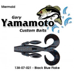 Gary Yamamoto Mermaid Green Black Blue Fleck 3.75"