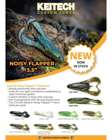 Keitech Noisy Flapper BLACK 001 3.5" Keitech Noisy Flapper BLACK 001 3.5"