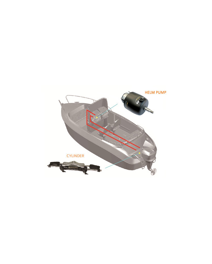 Seafirst 150 MH Hydraulic Steer kit for up to 150 hp Outboard Motors
