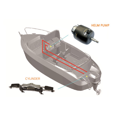 Seafirst MO350 H Hydraulic Steer kit for up to 350 hp Outboard Motors