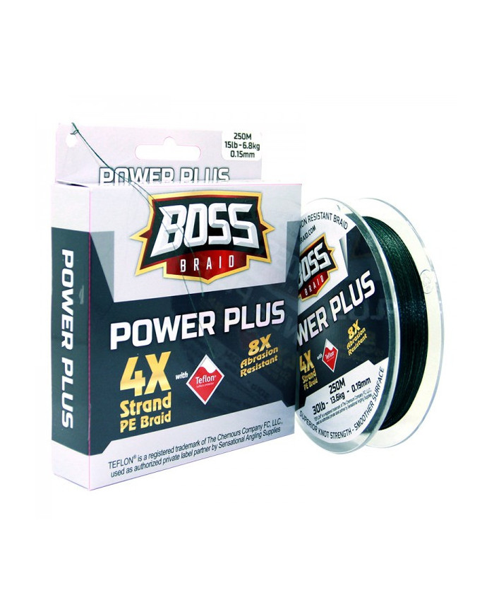 Boss Power Plus 4X Braided Line 250 m Spool