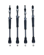 Quantum Smoke S3 -7'4" Heavy Power - X Fast Action Baitcaster Rod