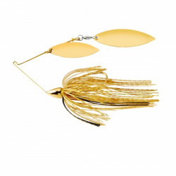 WAR EAGLE GOLD FRAME DOUBLE WILLOW SPINNERBAIT-GOLD SHINER-1/4 OZ