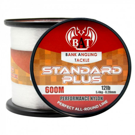 BAT Standard PLUS Clear 12 lb Clear 600 m Nylon Fishing Line