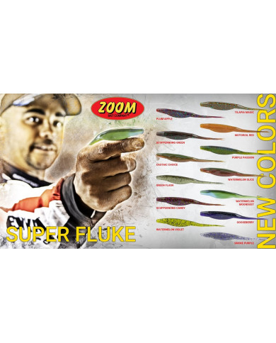 Zoom Super Fluke Jr (4") WATERMELON SLICE Zoom Super Fluke Jr (4") WATERMELON SLICE