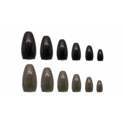 1-1/4  Oz BLACK Tungsten Flipping Weights Mossback