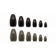 1-1/2 Oz BLACK Tungsten Flipping Weights Mossback