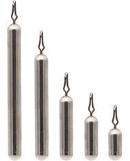 Tungsten Skinny Drop Shot Mojo Weights silver Mossback