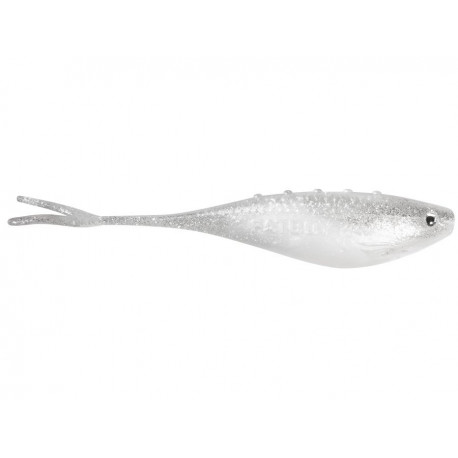 Dragon FatBoy Pro PEARL / CLEAR / SILVER GLITTER Soft Jerk Bait