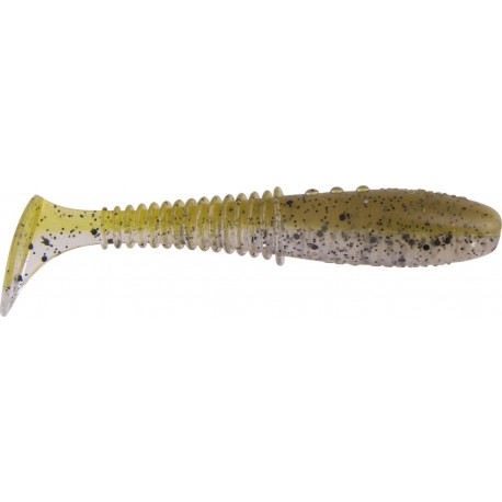 Dragon V-Lures Invader Pro Clear/Olive - Black Glitter 2.5"