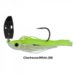 1/4 Oz Picasso Shock Blade Chatterbait Chartreuse White