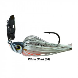 1/2 Oz Picasso Shock Blade Chatterbait White Shad