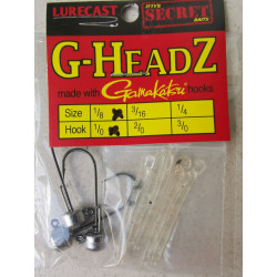 LureCast G-HeadZ 1-8 Oz Size 2/0