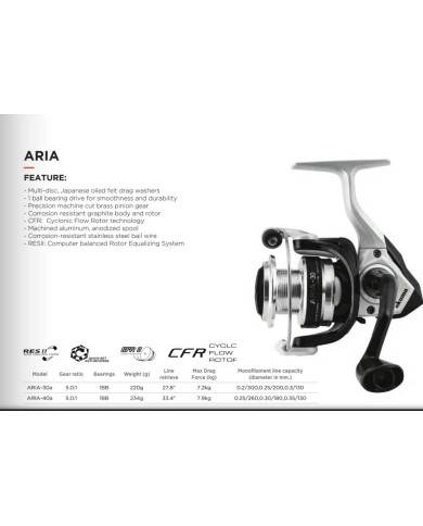 Okuma Aria 30a Front Drag Spinning Reel Okuma Aria 30a Front Drag Spinning Reel