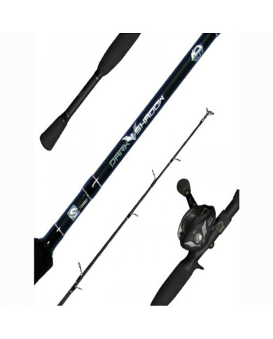 Sensation Dark Shadow  6 Foot 6 inch MH 2 Pce Baitcaster Combo Sensation Dark Shadow  6 Foot 6 inch MH 2 Pce Baitcaster Combo
