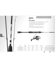 Okuma Aria 3000 - 7' Medium Heavy 2 Piece Spinning Combo