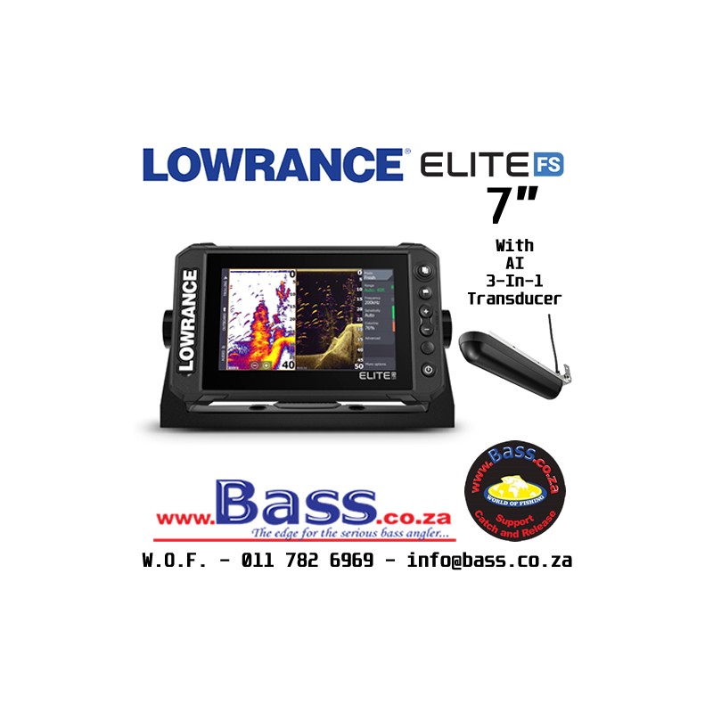 Lowrance Elite FS-7 Chartplotter Fishfinder with AI 3-in-1 Transducer