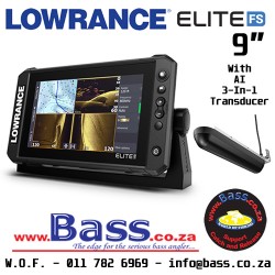 Lowrance Elite-9 FS FishFinder / ChartPlotter AI 3-in-1 Transducer Bundle