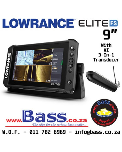 Lowrance Elite-9 FS FishFinder / ChartPlotter AI 3-in-1 Transducer Bundle Lowrance Elite-9 FS FishFinder / ChartPlotter AI 3-in-1 Transducer Bundle
