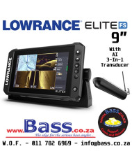 Lowrance Elite-9 FS FishFinder / ChartPlotter AI 3-in-1 Transducer Bundle