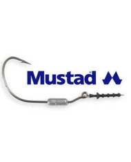 MUSTAD POWER LOCK PLUS WORM KEEPER WEIGHTED HOOK SIZE 3/0 - 1/8 OZ.
