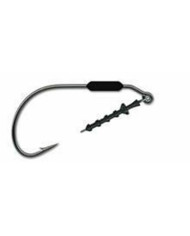 MUSTAD POWER LOCK PLUS WORM KEEPER WEIGHTED HOOK SIZE 3/0 - 1/8 OZ.