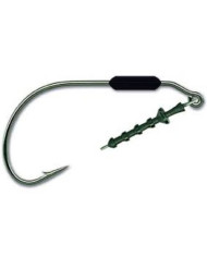 MUSTAD POWER LOCK PLUS WORM KEEPER WEIGHTED HOOK SIZE 2/0 - 1/8 OZ.