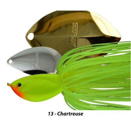Picasso Light Wire Tandem Thunder Willow Spinnerbait Chartreuse