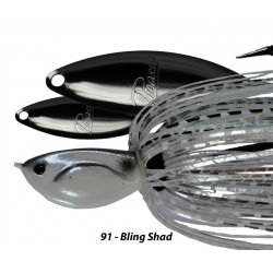 1/2 Oz Picasso Light Wire Double Willow Spinnerbait Bling Shad