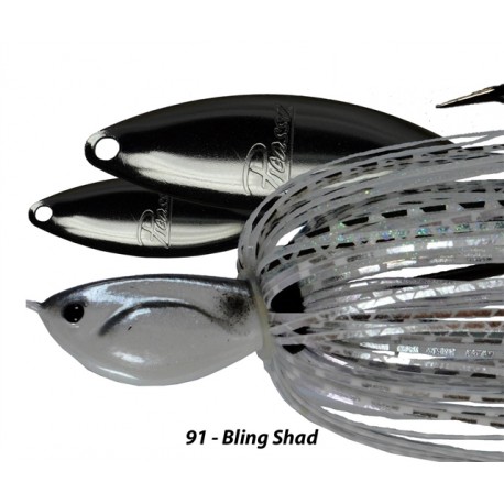 Picasso Light Wire Double Willow Spinnerbait Bling Shad
