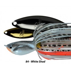 1/4 Oz Picasso Light Wire Double Willow Spinnerbait White Shad
