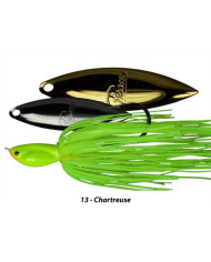 3/8 Oz Picasso Inviz-Wire Double Willow Spinnerbait Chartreuse wn/WG 3/8 Oz Picasso Inviz-Wire Double Willow Spinnerbait Chartreuse wn/WG