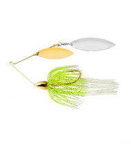 1/2 Oz WAR EAGLE GOLD FRAME DOUBLE WILLOW SPINNERBAIT- WHITE CHARTREUSE wg/WN