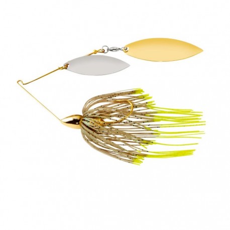 1/2 Oz WAR EAGLE GOLD FRAME DOUBLE WILLOW SPINNERBAIT- HOT MOUSE wg/WN