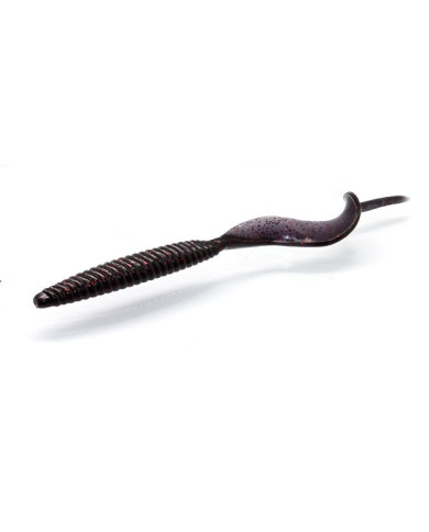 Damiki Leeches Tail Black Red Flake 5" Damiki Leeches Tail Black Red Flake 5"