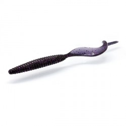 Damiki Leeches Tail Black Silver Purple Flake 5"