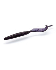 Damiki Leeches Tail Black Silver Purple Flake 5"